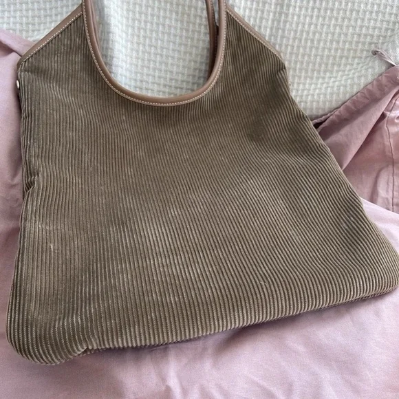 Miu Miu Tan Corduroy Tote Bag - Picture 3 of 3
